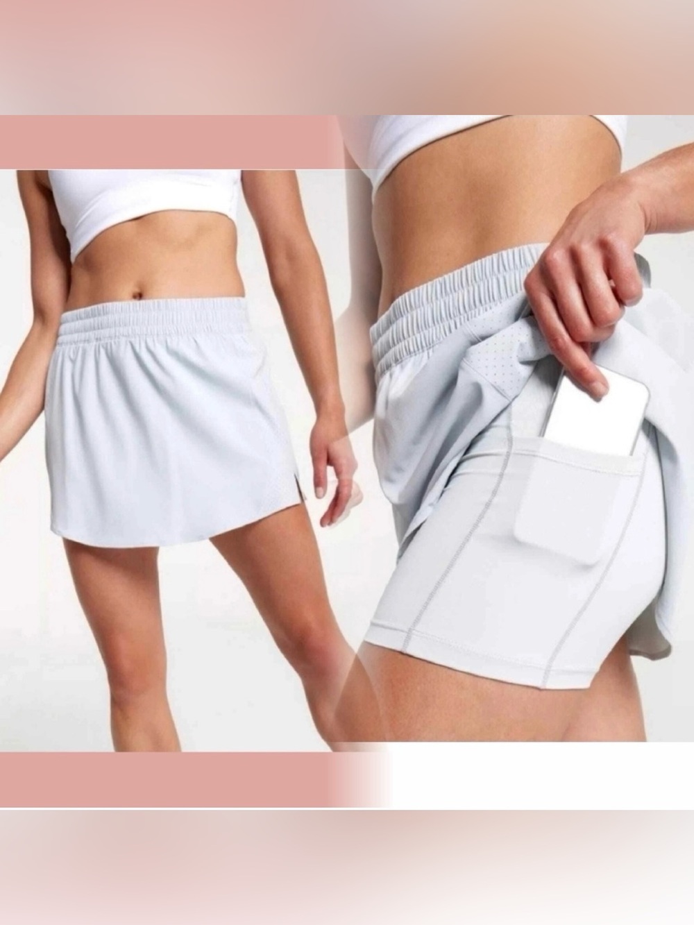 NWT CALIA Run Collection Infinity Skort Light Blue Size M Athletic Tennis Golf M